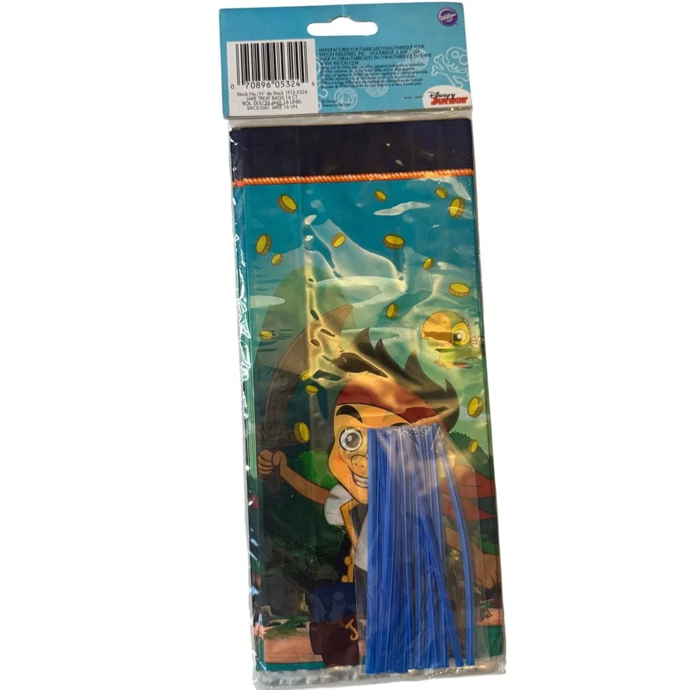 Disney Jake and the Never Land Pirates Party Supplies Favor Bags Game Set New